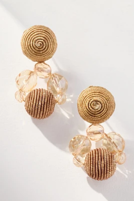 Suzanna Dai Silk Circle Drop Earrings