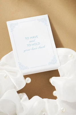 To Have & To Hold Your Hair Back Pearl Scrunchie