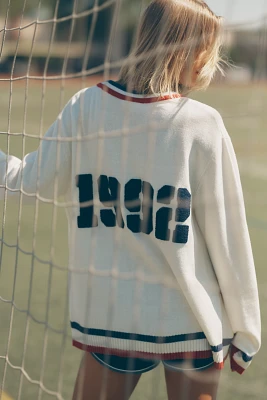 Ellsworth & Ivey Oversized Sporty Cardigan Sweater