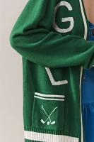 Ellsworth & Ivey Oversized Sporty Cardigan Sweater
