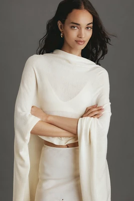 Lightweight Asymmetric Knit Poncho