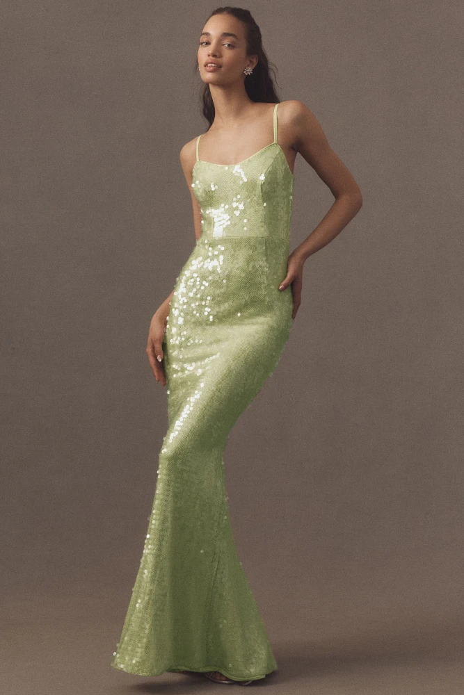 Dress the Population Giovanna Sleeveless Sequin Mermaid Maxi