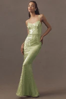 Dress the Population Giovanna Sleeveless Sequin Mermaid Maxi