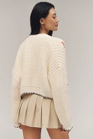 The Alicia 3D Cropped Cardigan Sweater by Maeve
