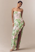 AFRM Siobhan Strapless Mesh Maxi Dress