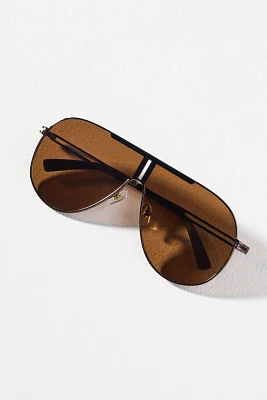 Red Eyewear Metal Cutout Aviator Sunglasses