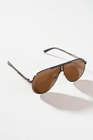 Red Eyewear Metal Cutout Aviator Sunglasses