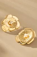 Christina Caruso Large Poppy Flower Earrings