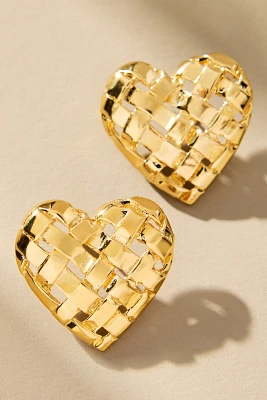Christina Caruso Woven Heart Earrings