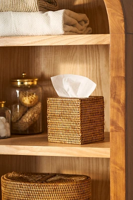 Handwoven Rattan Tissue Box Cover
