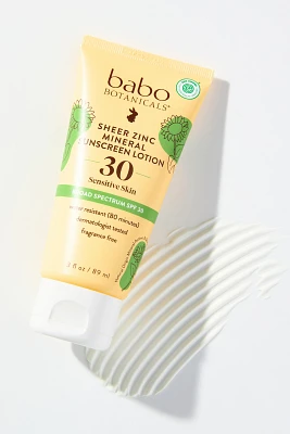 Babo Botanicals SPF 30 Sheer Zinc Mineral Sunscreen Lotion