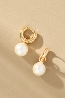 @heynasreen Pearl Drop Huggie Earrings