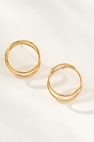 Spiraled Circle Post Earrings