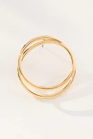Spiraled Circle Post Earrings