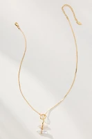 Pearl Lariat Slider Necklace