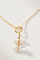 Pearl Lariat Slider Necklace