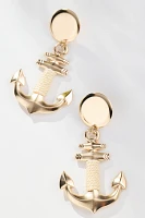 Threaded Anchor Drop Earrings