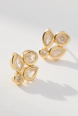 Crystal Cluster Post Earrings