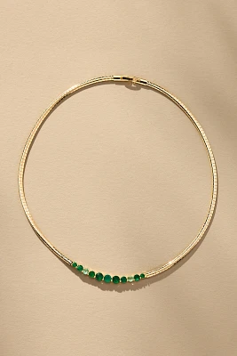 Crystal Collar Snake Chain Necklace