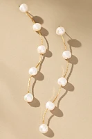 Ettika Dripping Pearl Delicate Drop Earrings
