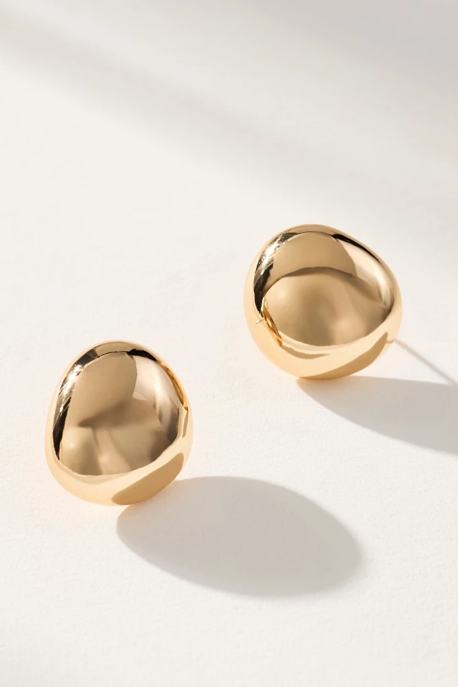 Ettika Polished Pebble Stud Earrings