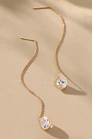 Ettika Barely There Crystal Dangle Threader Earrings
