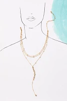 Ettika Bali Dreams Crystal Layered Lariat Necklace