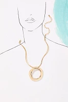 Ettika Open Circle Pendant Necklace