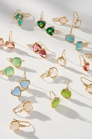 Faceted Stone Drop Earrings