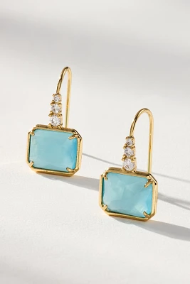 Faceted Stone Drop Earrings