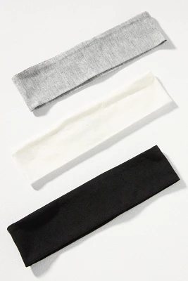 Pointelle Jersey Stretch Headbands, Set of 3