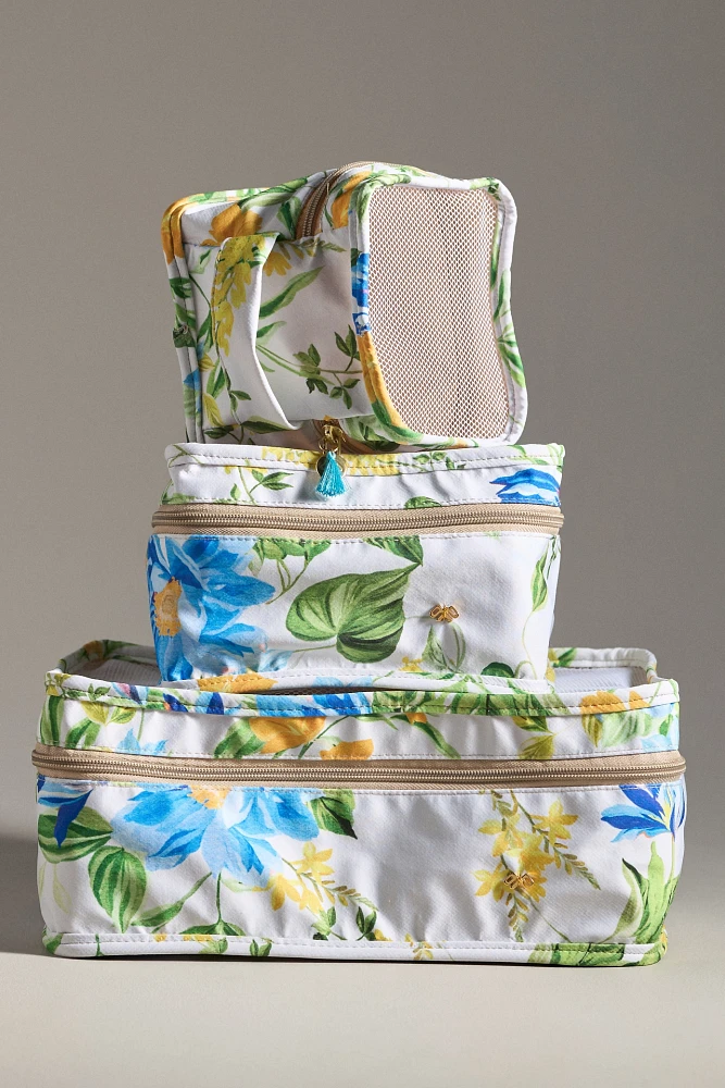 PQ Swim Floral Mesh Packing Cubes, Set of 3