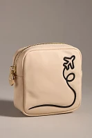 Stoney Clover Lane Airplane Embroidered Mini Pouch