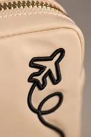 Stoney Clover Lane Airplane Embroidered Mini Pouch
