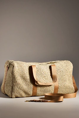 Stoney Clover Lane Raffia Duffle Bag