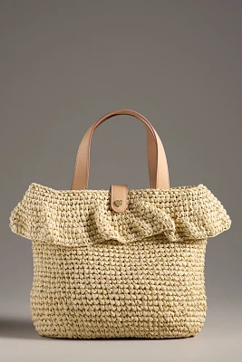 Stoney Clover Lane Raffia Ruffle Tote