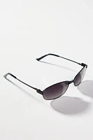Reality Eyewear Oval Slim Metal Sunglasses