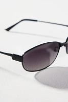 Reality Eyewear Oval Slim Metal Sunglasses