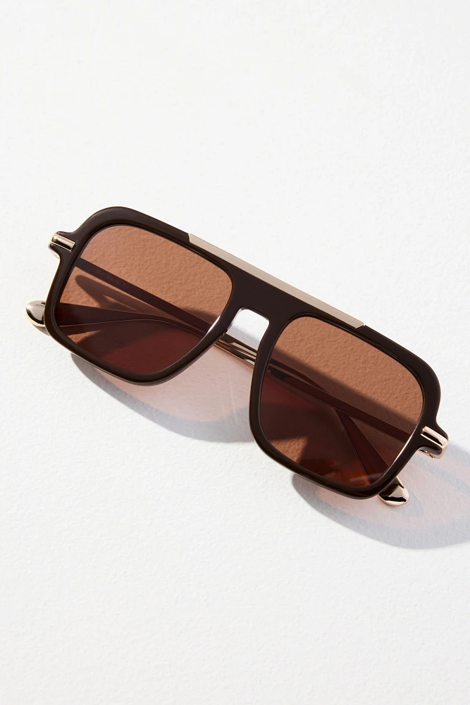 PAST MIDNIGHT The Retro Aviator Sunglasses