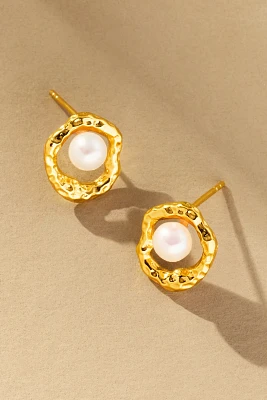 Jackie Mack Molten Pearl Perla Post Earrings