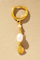 Jackie Mack Pearl Huggie Hoop Earrings