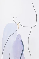 Jackie Mack Pearl Huggie Hoop Earrings