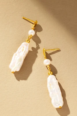 Jackie Mack Molten Pearl Drop Earrings