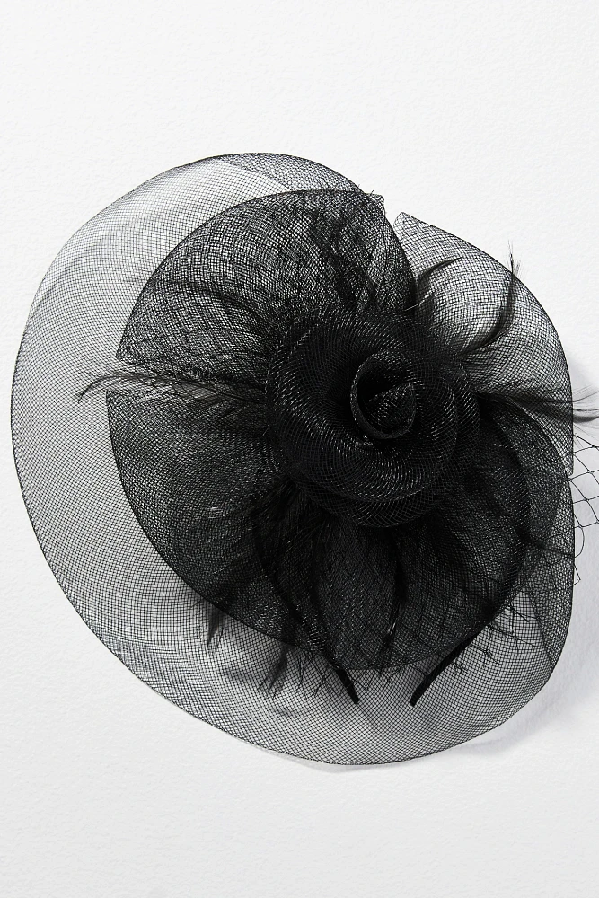 Mesh Feather Fascinator