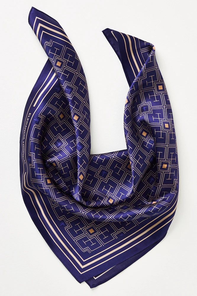 Elegancia Tropical Royal Labyrinth Silk Scarf