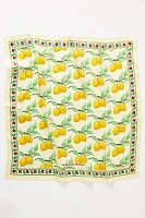 Elegancia Tropical Citrus Bloom Silk Scarf