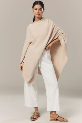 Flat White Lightweight Poncho Sweater