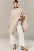Flat White Lightweight Poncho Sweater