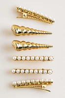 Ettika Diana Pearl Hair Clips, Set of 4