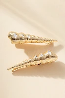 Ettika Spiral Seashell Hair Clips, Set of 2